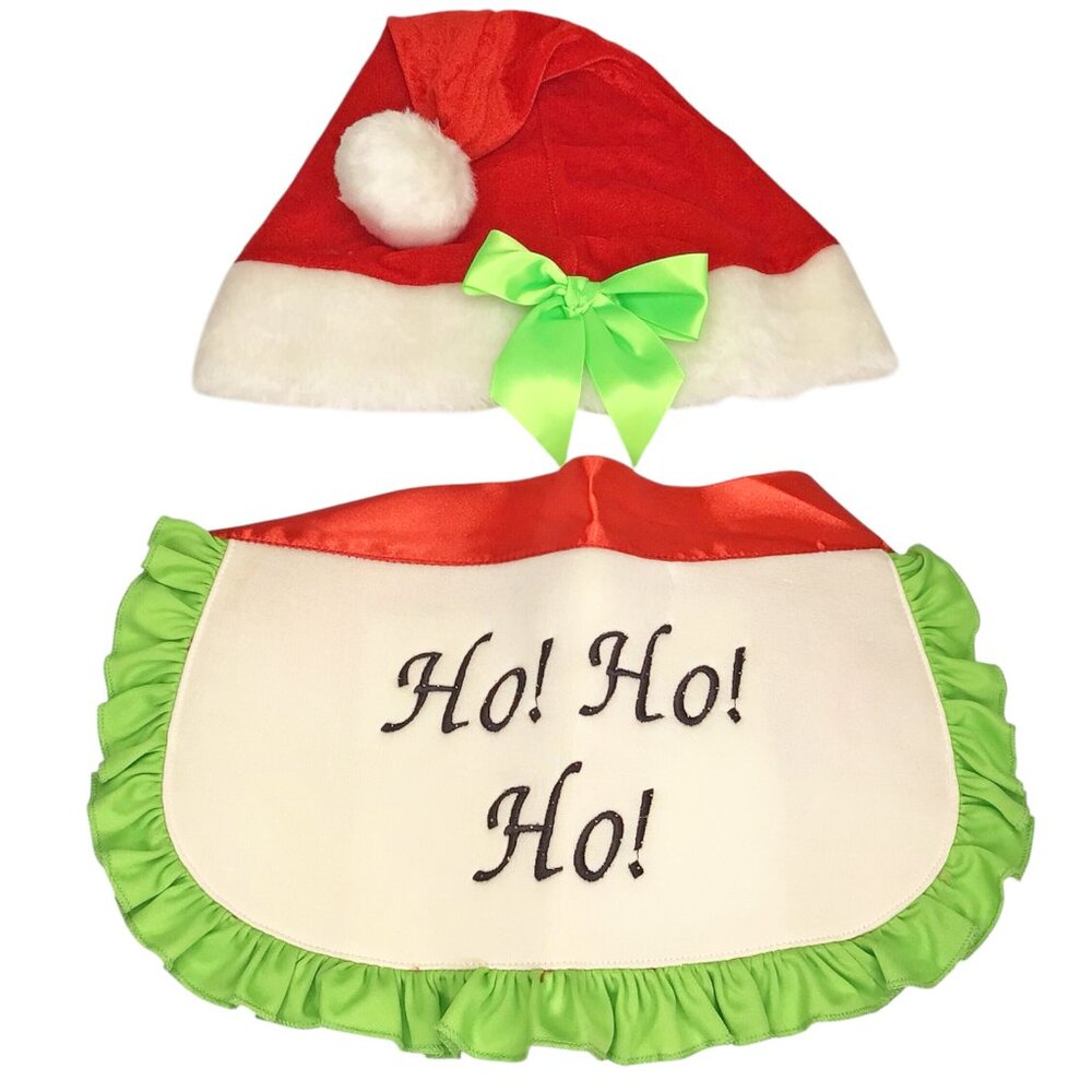 Ho Ho Ho Light Up Apron and Santa Hat Set